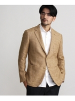 ハウンドトゥースリネンジャケット/ベージュ千鳥(254)