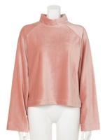 ベロアコールハイネックTOPS/NVY