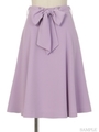 リボンフレアスカート/サックス