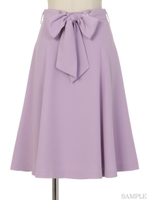 リボンフレアスカート/サックス