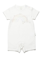 レインボーワンポイント baby ロンパース/OWHT