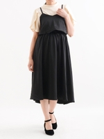 ヴィンテージサテンキャミワンピース/L/グレー