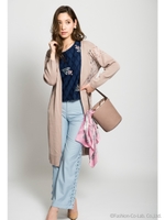 サイドレースロングカーデ【2017SPRING】/グレー