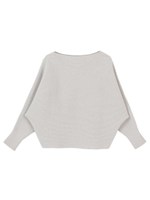 ドルマンスリーブニットプルオーバー/ホワイト