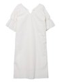 SEERSUCKER OVERSIZED DRESS/ホワイト