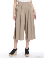 チノストレッチワイドパンツ/グリーン