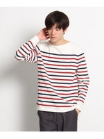 ボーダーボートネックカットソー/オフホワイト(303)