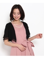 シフォンボレロカーディガン/ブラック(019)