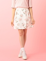 フラワーラップスカート風パンツ/クリーム