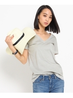 胸ポケットVネックTシャツ/イエロー(032)