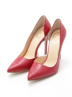 【新色追加】【R&E】インサイドオープンレザー美脚パンプス/レッド