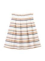 リングマルチボーダータックスカート/ベージュ