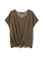 [ウォッシャブル]サテンブラウス/グレー(020)