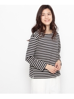 ポンチボーダープルオーバー/ブルー系(394)