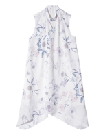 water flower side long dress/WHITE