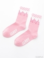 FIRE BLAZES RIB SOCKS/OFF WHITE×PINK