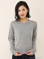 chick クルーネックウォッシャブルニットP/O/L/T.GRY