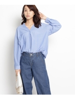 やわらかシャンブレーシャツ/ホワイト系(002)