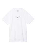 EMBROIDERED CURSIVE LOGO S/S TEE/ホワイト