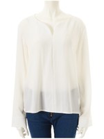 フロントスキッパーブラウス/ブラック