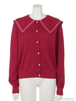 MY DEAR ? SAILOR CARDIGAN/PLUM