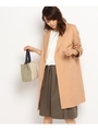 ボタンレスチェスターコート/サンドベージュ(053)