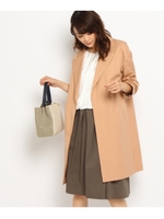 ボタンレスチェスターコート/サンドベージュ(053)