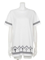 【ANAP】クロスプリントTシャツチュニック/WH