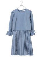 ドッキングプリーツワンピース/ピンク