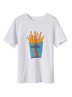 ROCKET FRIESプリントTシャツ/ホワイト