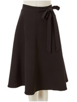 サイドリボンフレアスカート/キャメル