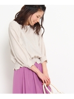 鹿の子調ギャザーカットソー/ダークグレー(913)