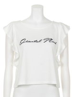 フリルロゴTANK/ブラック