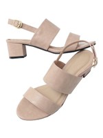 5cmヒールバックベルトサンダル/ブラック