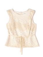 COLOUR BORDER LACE /ベージュ(040)