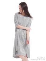 ガーデンリース刺繍ワンピース/グリーン