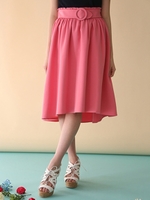 バックルベルトフィッシュテールスカート/ピンク
