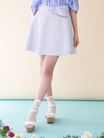 ベルト付き台形スカパン/ブルー