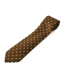 FRANCO BASSI シルクDOTプリントネクタイ/ブラウン(742)