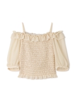SHIRRING RUFFLE/ホワイト(030)