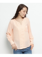 パイピングブラウス/ピンク系(570)