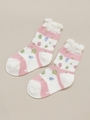 BABY　ボーダーフラワーマリンJQ　SOCKS/ブルー