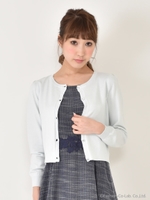 クルーネックカーディガン/パープル