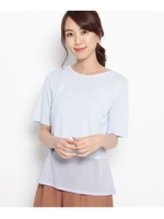 裾切り替えプルオーバー/ブルー系(094)