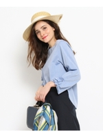 袖リボンブロードシャツ/オフホワイト(003)