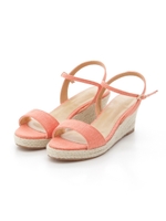 ワンストラップジュートウェッジサンダル/ORANGE