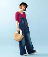 デニムワイドサロペット