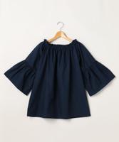 8分袖フリルブラウス