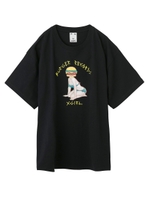 【X-GIRL×BURGER RECORDS BURGER】HEAD GIRL BIG S/S TEE/ライトブルー
