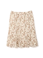 ◆大きいサイズ◆シェイドフラワープリントスカート/ネイビー(120)